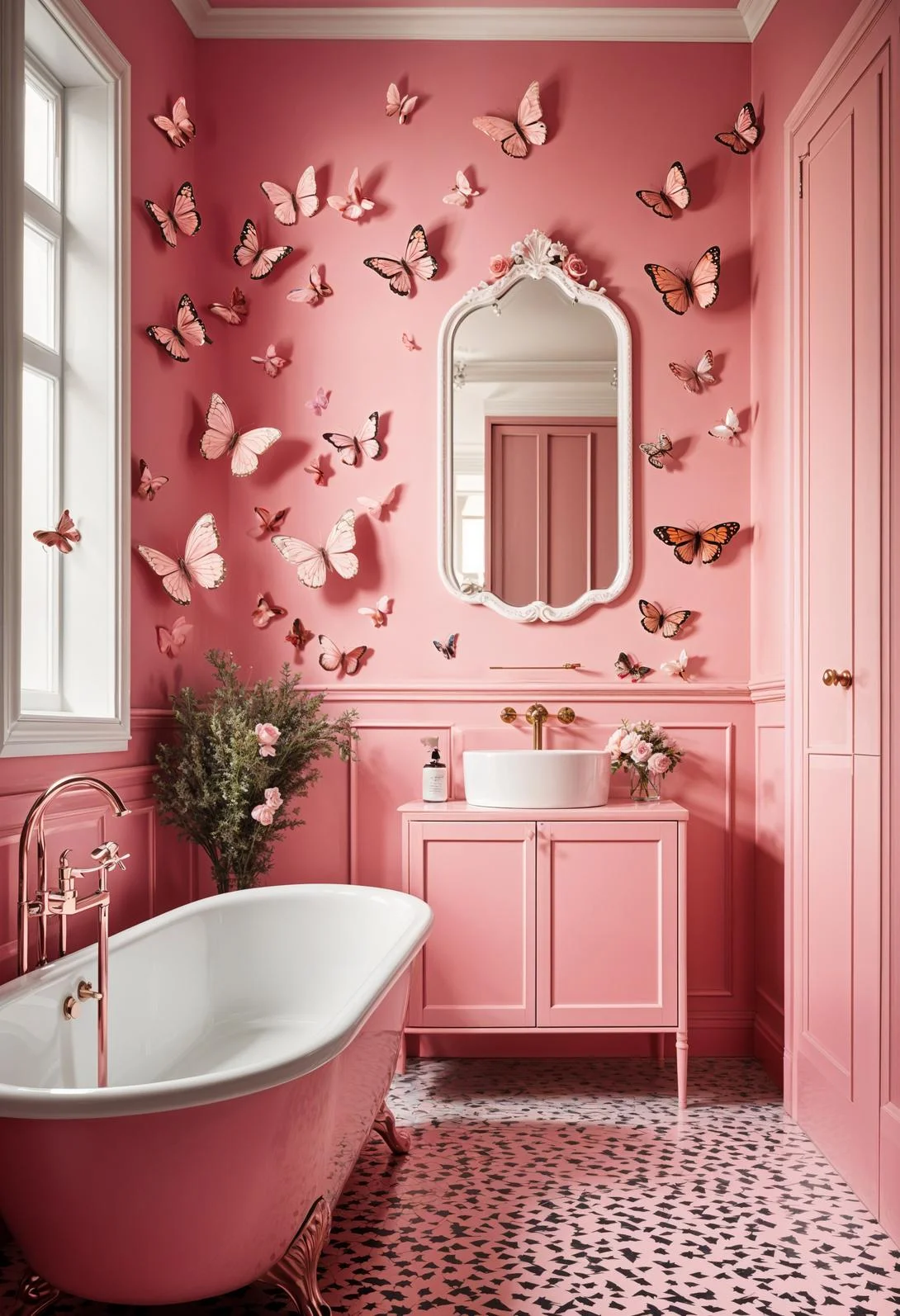 18. Butterfly Decals in Pink-0