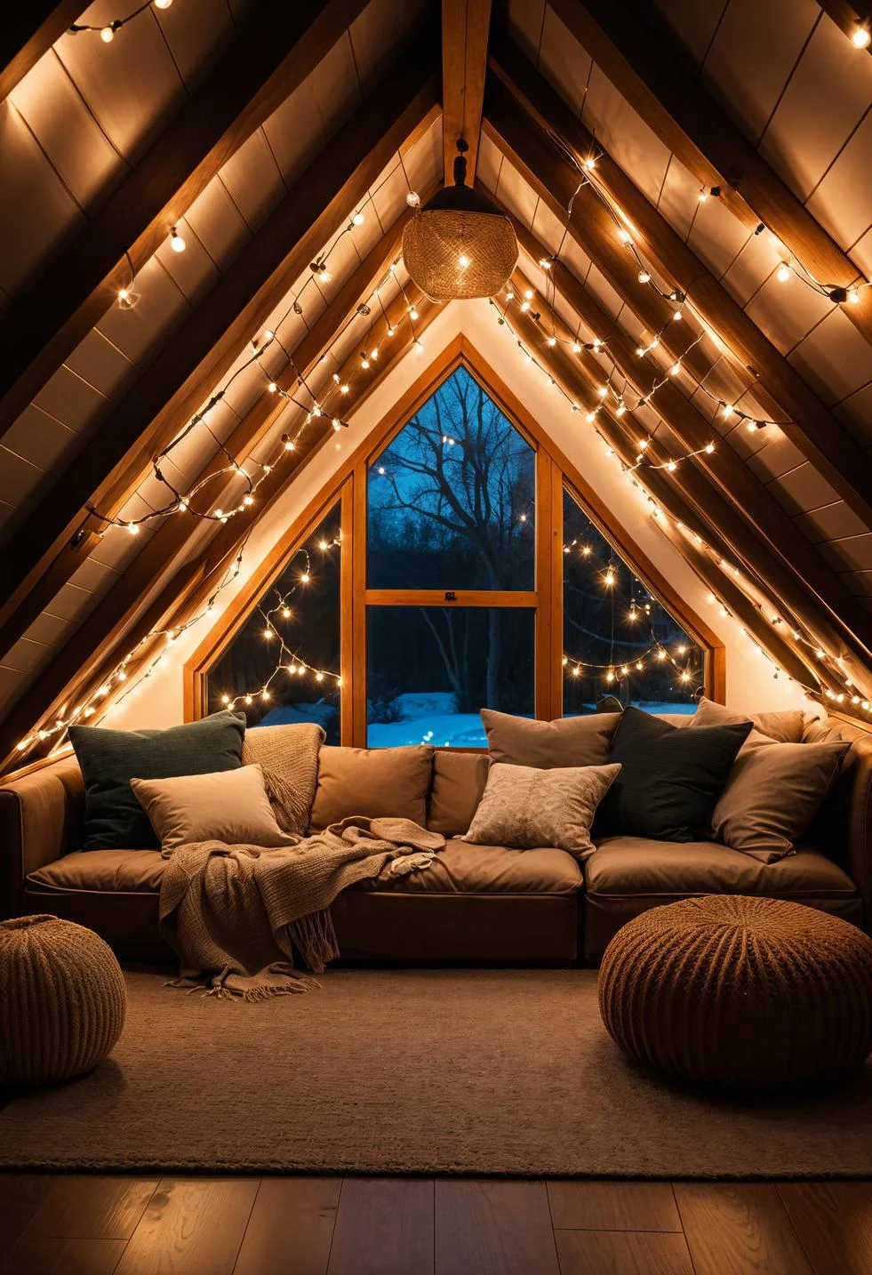 15. Charming Attic Beanbag Nook-1