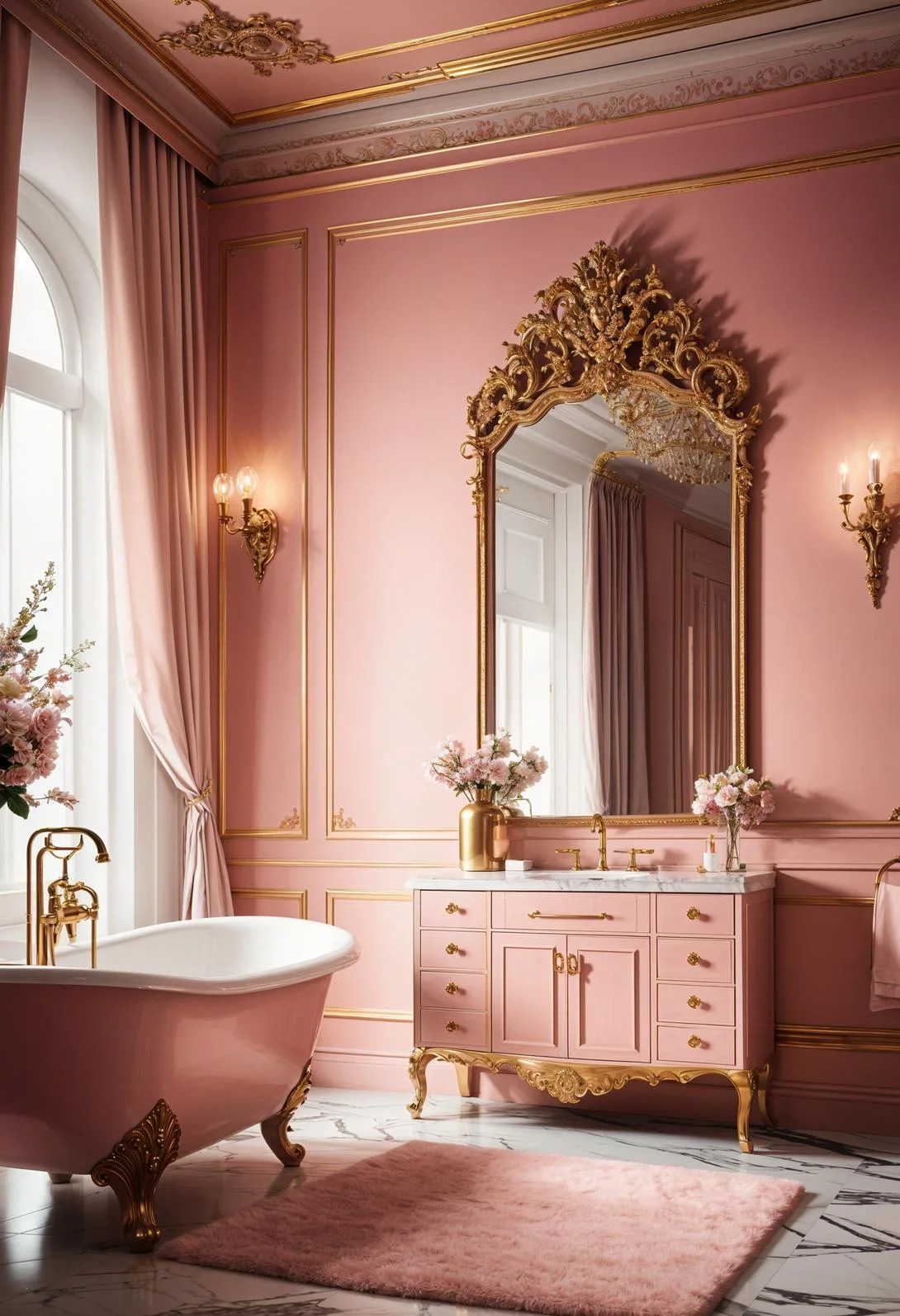 5. Chic Pink and Gold Decor-0