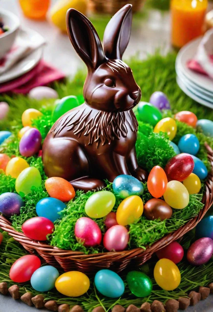 26. Chocolate Bunny DIY Centerpiece-0