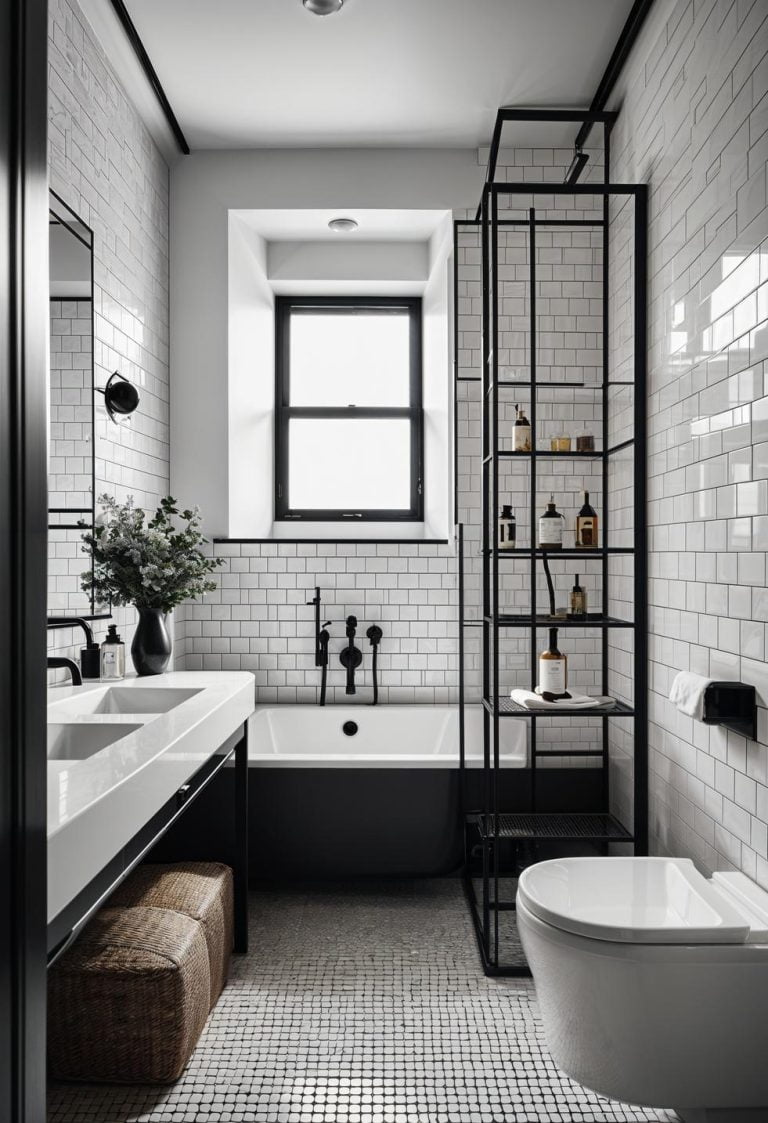 19 Stunning Black And White Bathroom Designs To Inspire You - Lovely Harbor