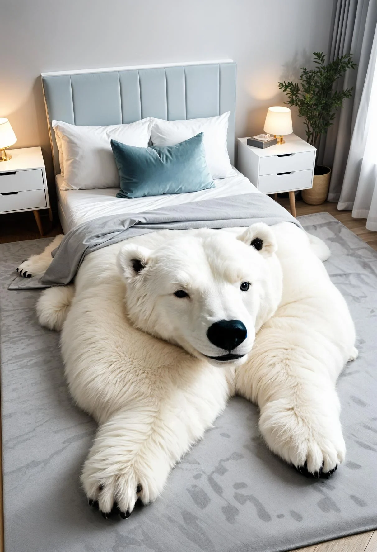 5. Cozy Polar Bear Rug Decor-1