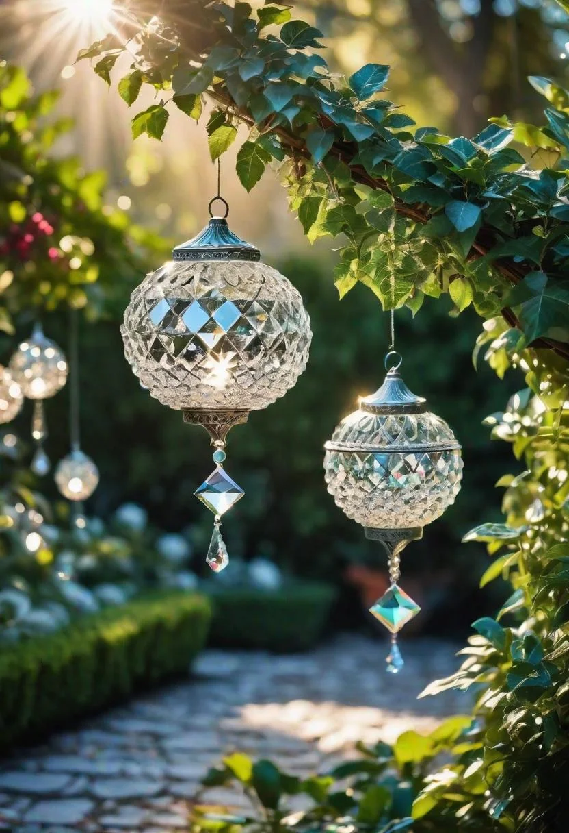 41 Stunning Garden Decor Ideas for an Aesthetic Backyard 26 21. Crystal Garden Ornaments Ideas-0