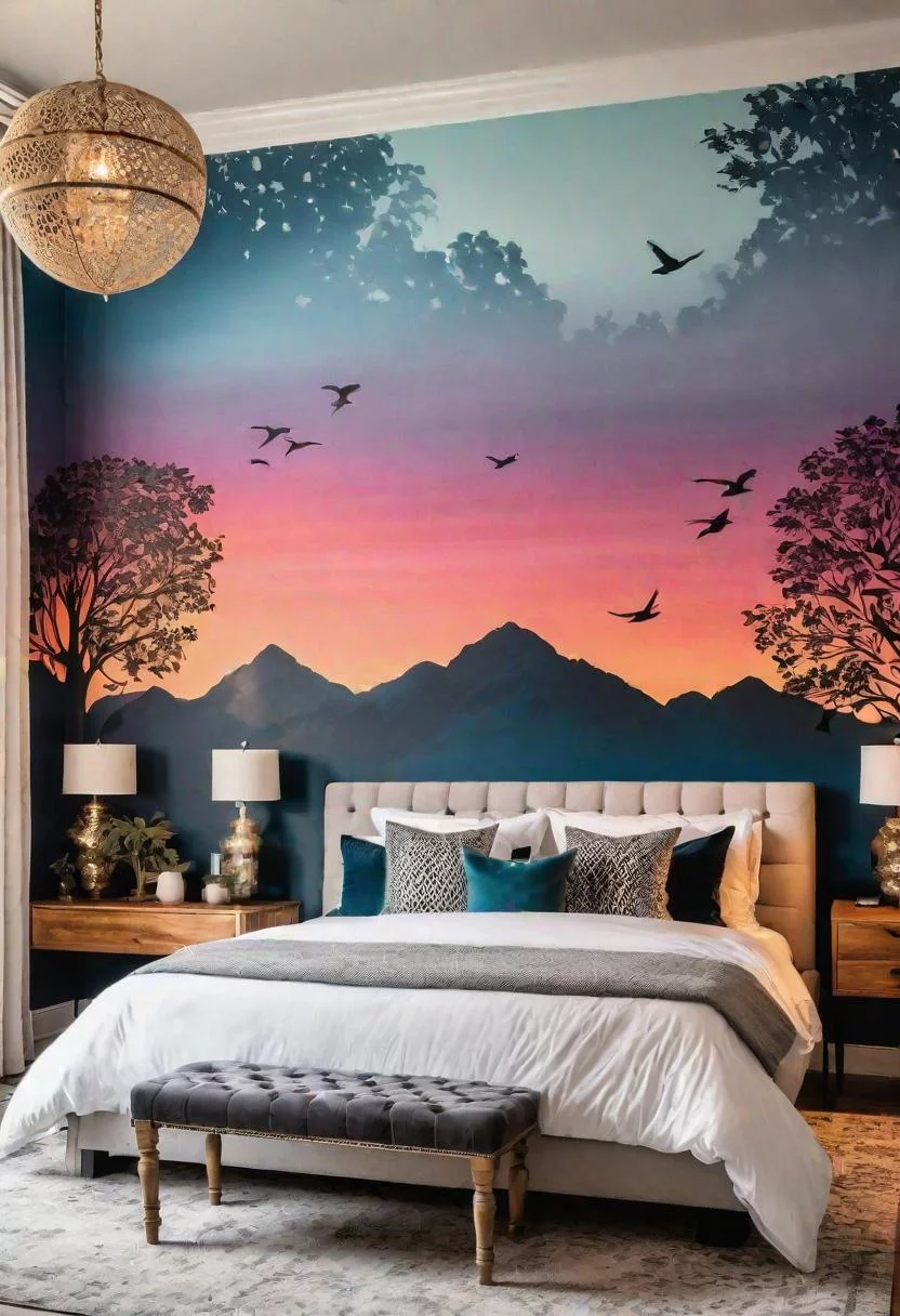 19. DIY Stencil Mural Idea-0