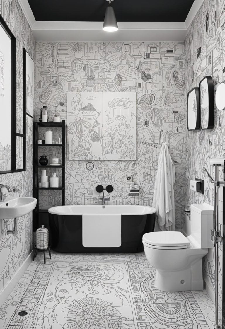 19 Stunning Black And White Bathroom Designs To Inspire You - Lovely Harbor