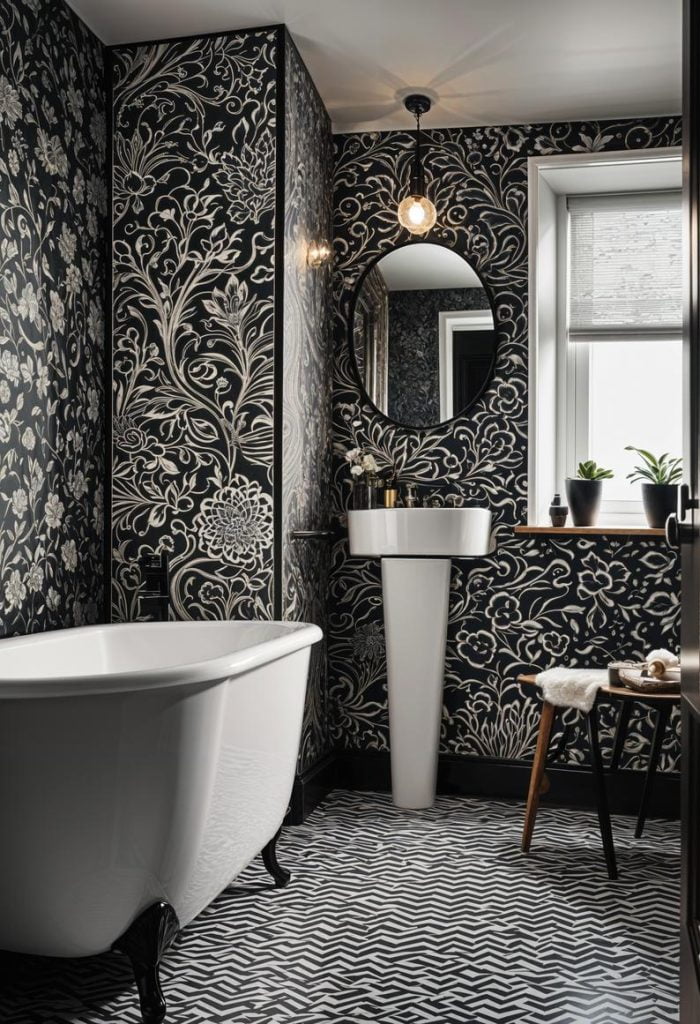 19 Stunning Black And White Bathroom Designs To Inspire You - Lovely Harbor