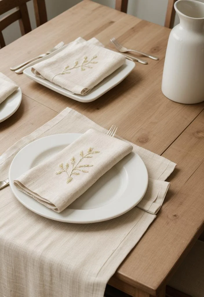 8. Egg Embroidered Linen Napkins-0