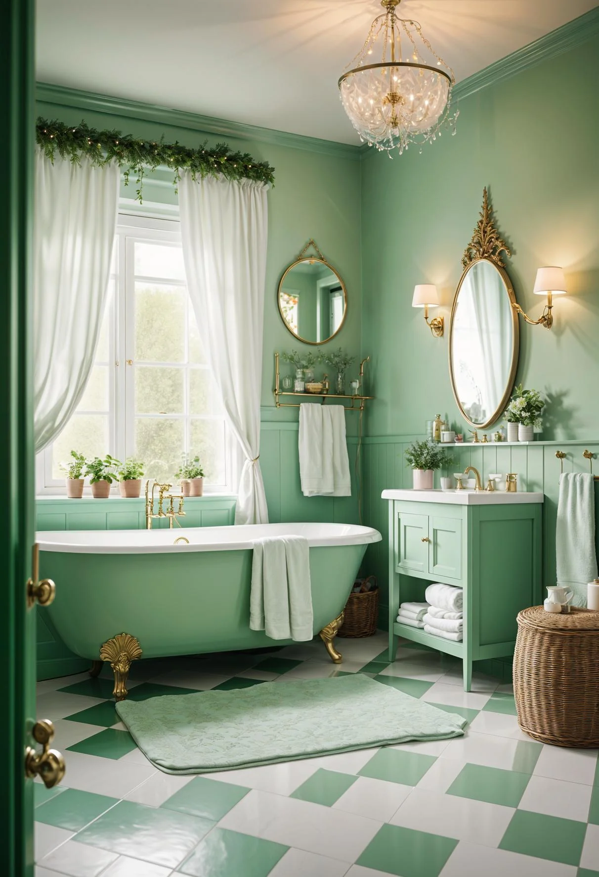 27. Enchanted Green Bathroom Furniture-0