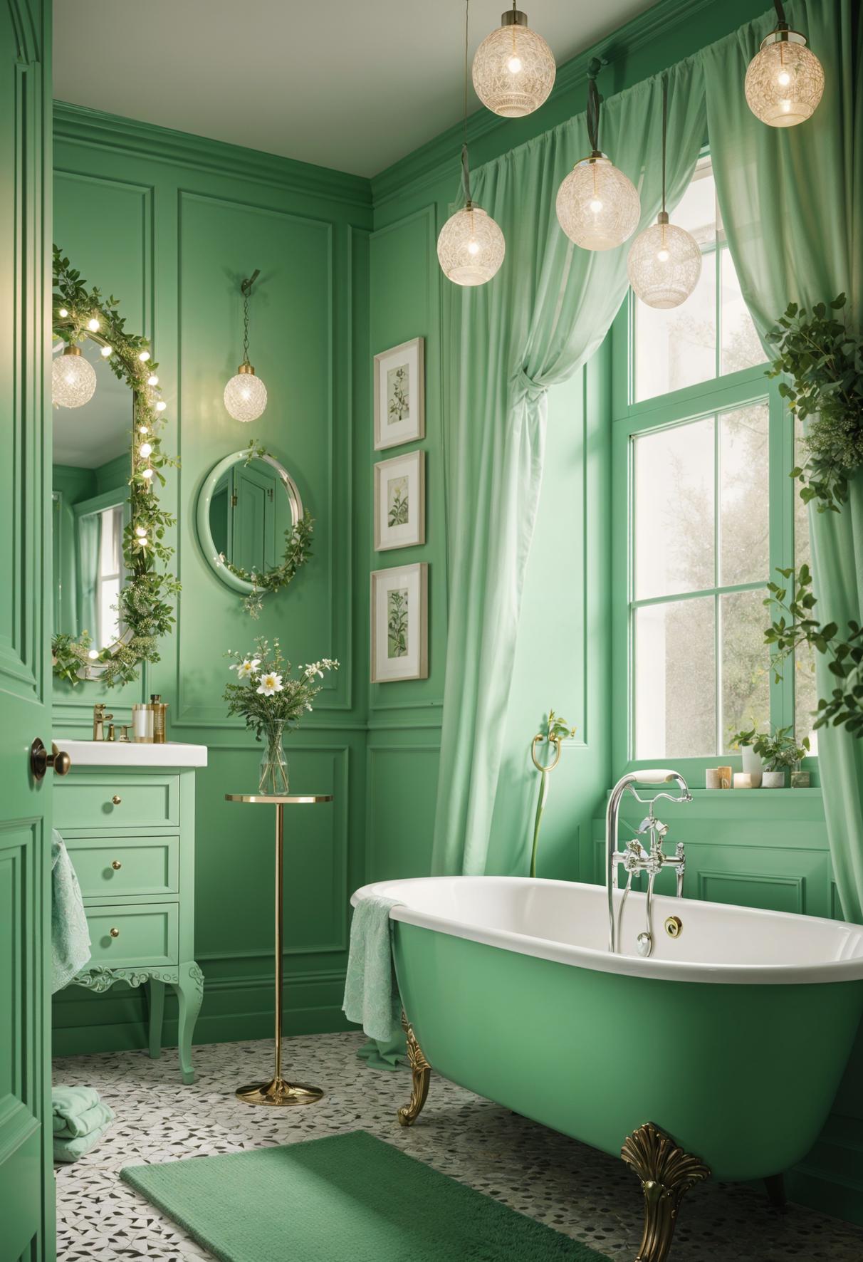 27. Enchanted Green Bathroom Furniture-1