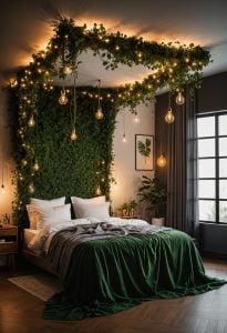 39 Dreamy Bedroom Decor Ideas (New) 1 6. Enchanting Bedroom Fairy Lights-1