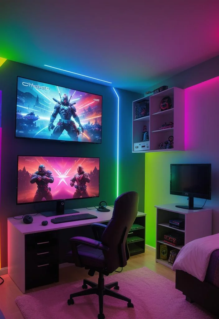 3. Gamer's LED Bedroom Retreat-0