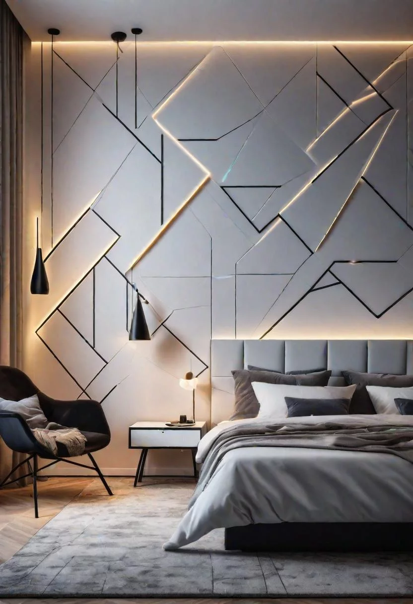 13. Geometric Accent Wall Illumination-2