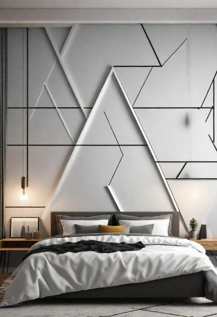 1. Geometric Tape Accent Wall-0