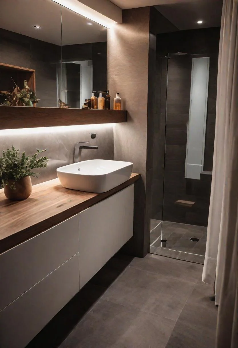 14. Glowing Baseboards for Chic Bathrooms-0