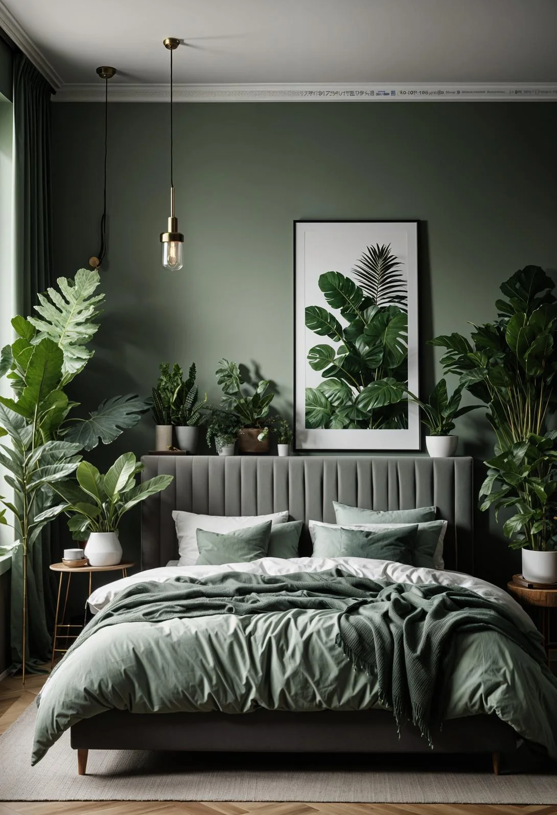 16. Green Accents in Grey Bedroom-0