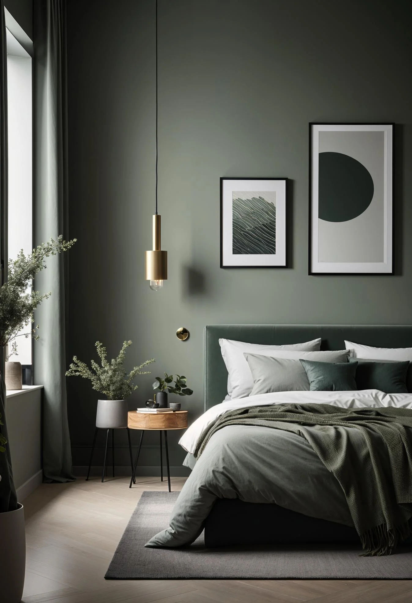 1. Green-Grey Bedroom Wall Textures-0