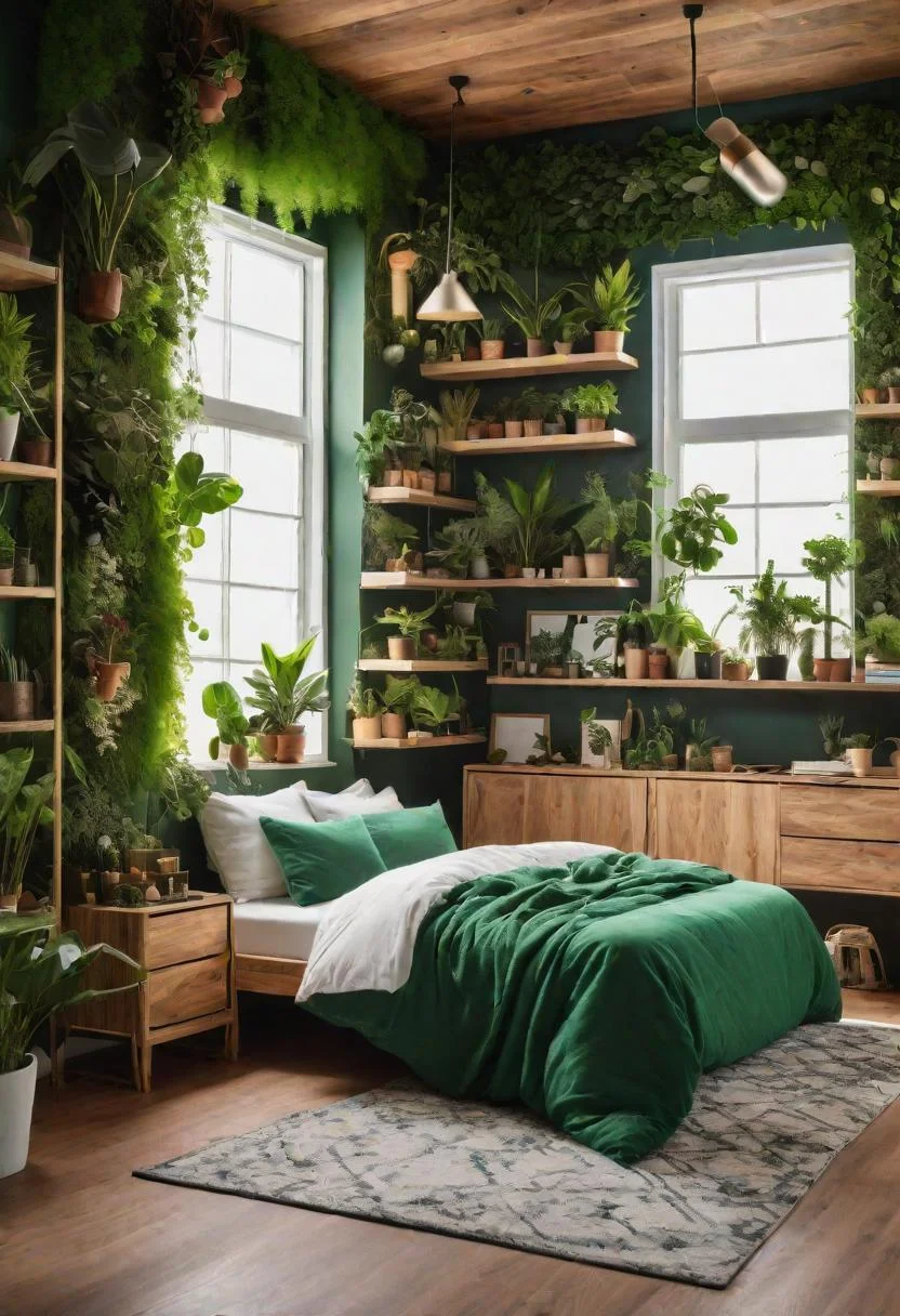 24. Green Teen Bedroom Design-0