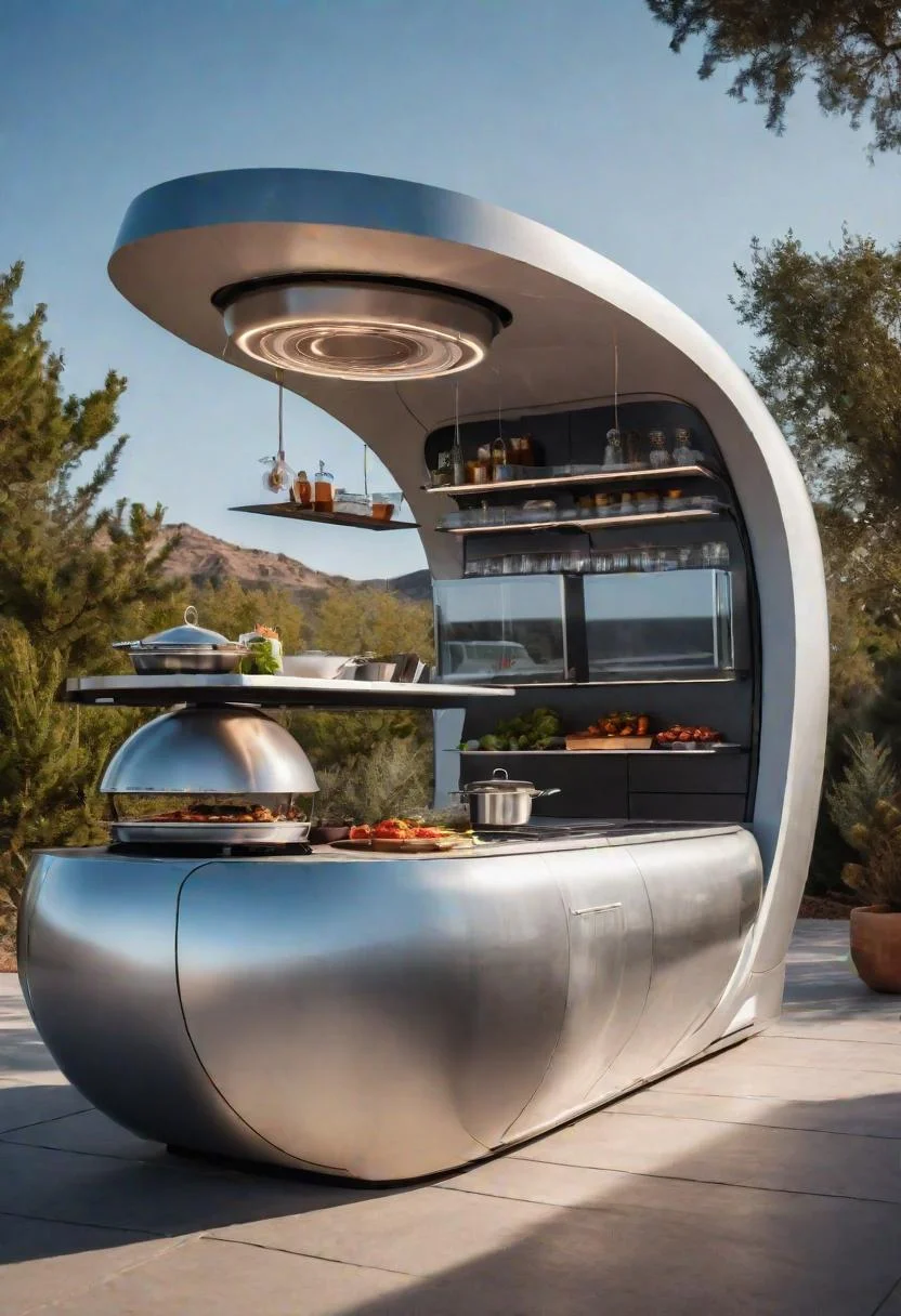 39 Stunning Outdoor Kitchen Ideas: With Style and Functionality 46 39. Innovative Outdoor Kitchen Design-0
