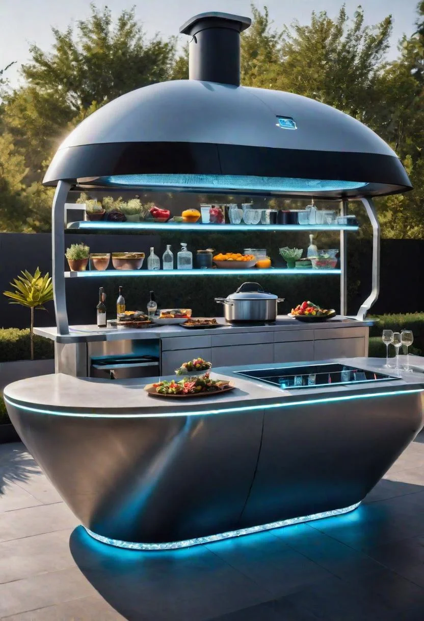 39 Stunning Outdoor Kitchen Ideas: With Style and Functionality 47 39. Innovative Outdoor Kitchen Design-1