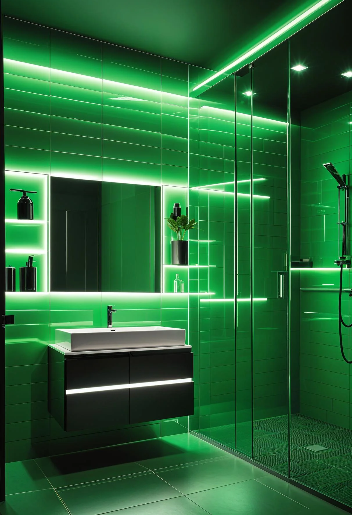 24. LED Mood Lighting for Green Bathroom-0