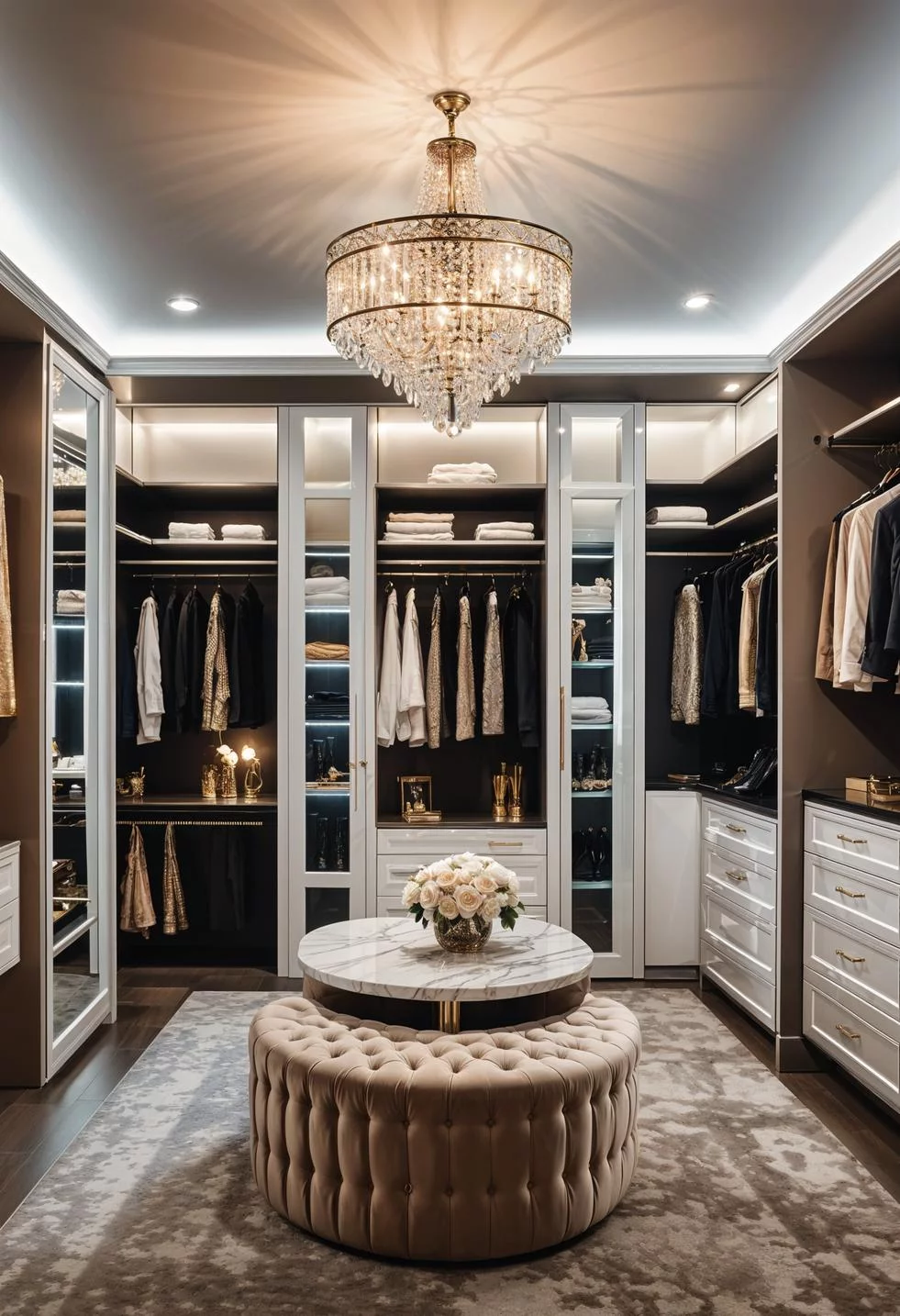 27. Luxe Closet: Chandelier & Mirrors-0
