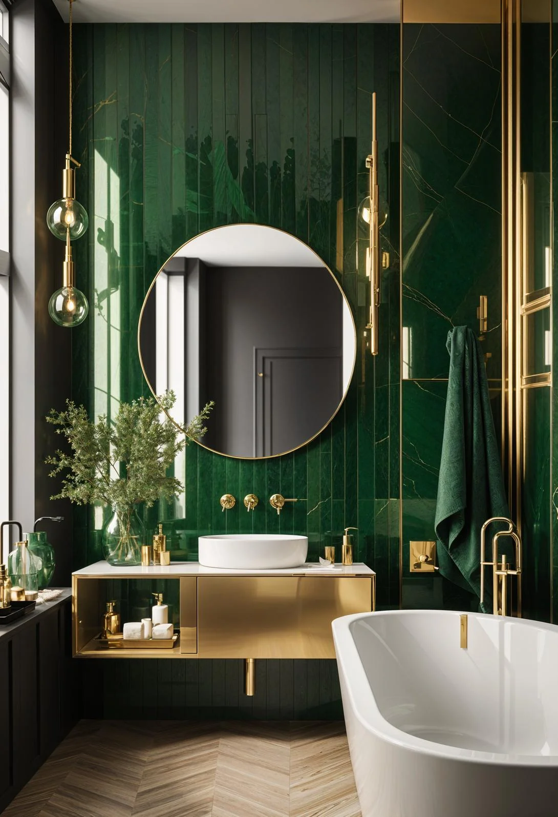 7. Luxurious Green Bathroom Design-0