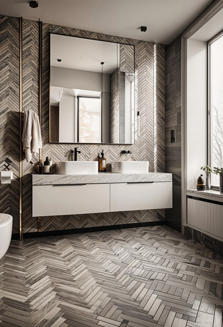 16. Luxurious Herringbone Tile Layout-0