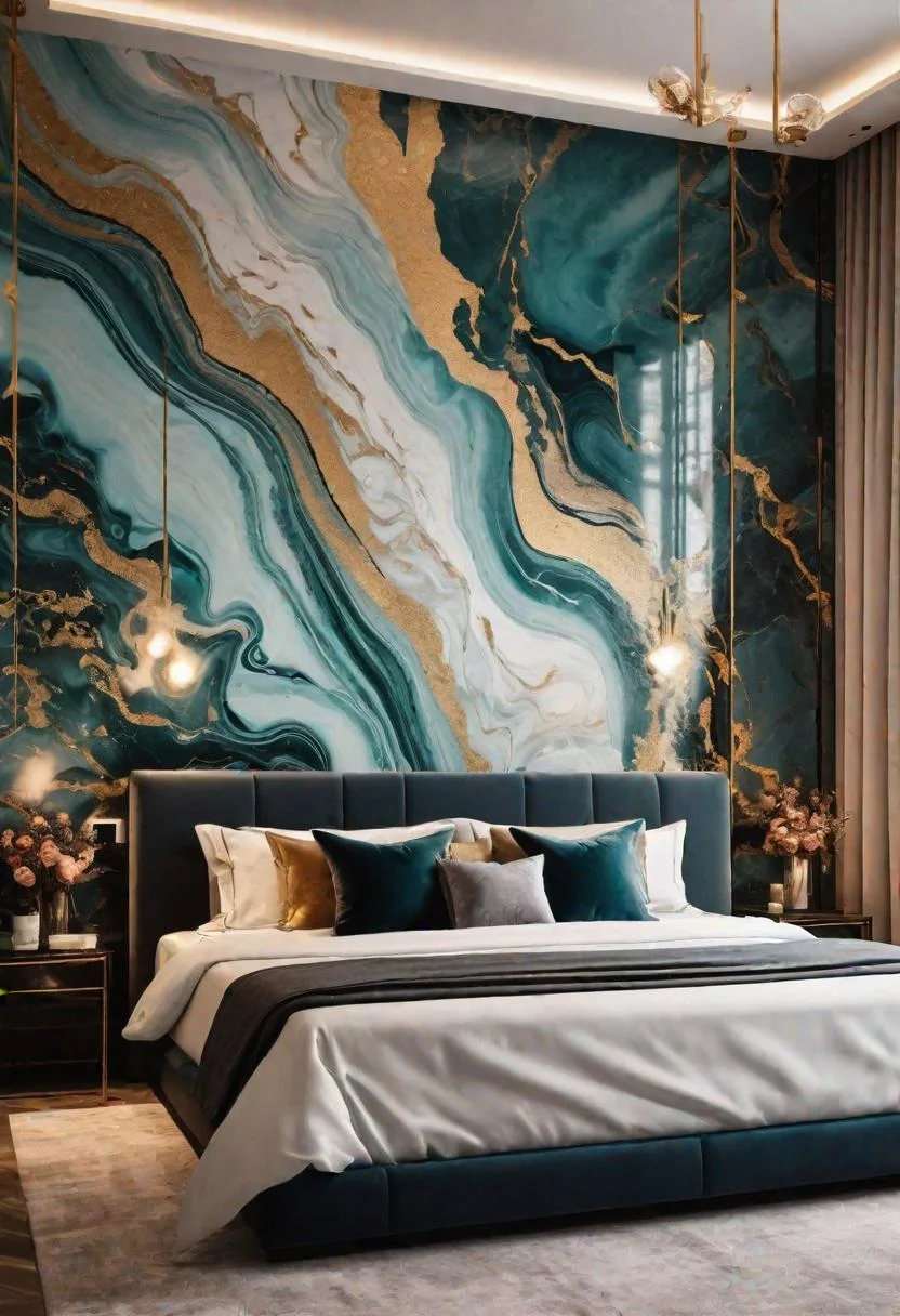 35. Luxurious Marbled Wall Painting-1