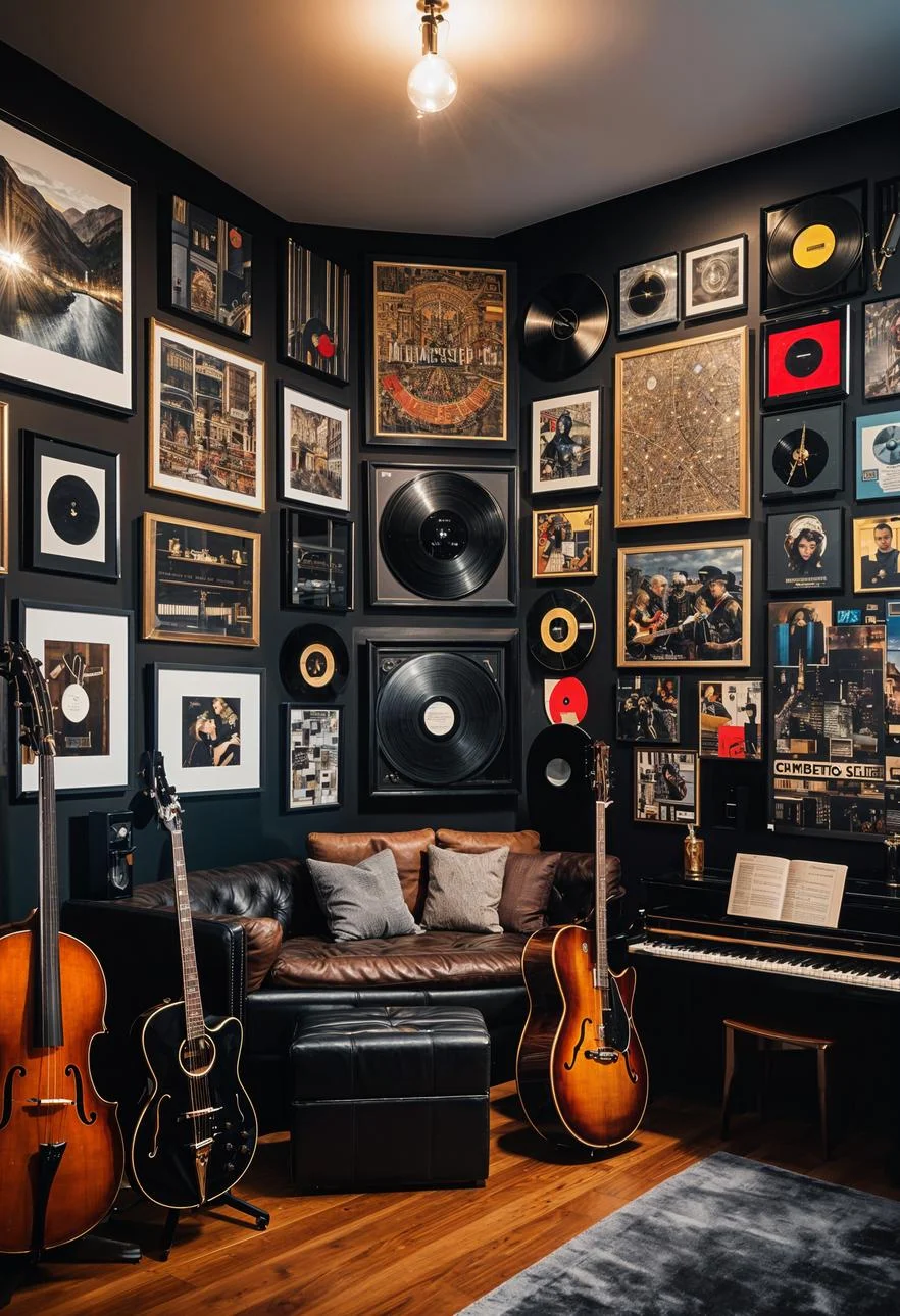 32. Melodic Sanctuary: Vinyl Record Décor-0