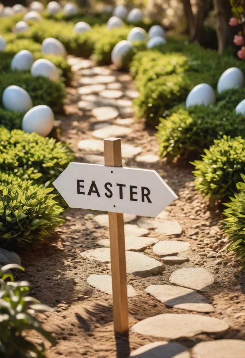18. Minimalist Easter Egg Hunt Signs-0