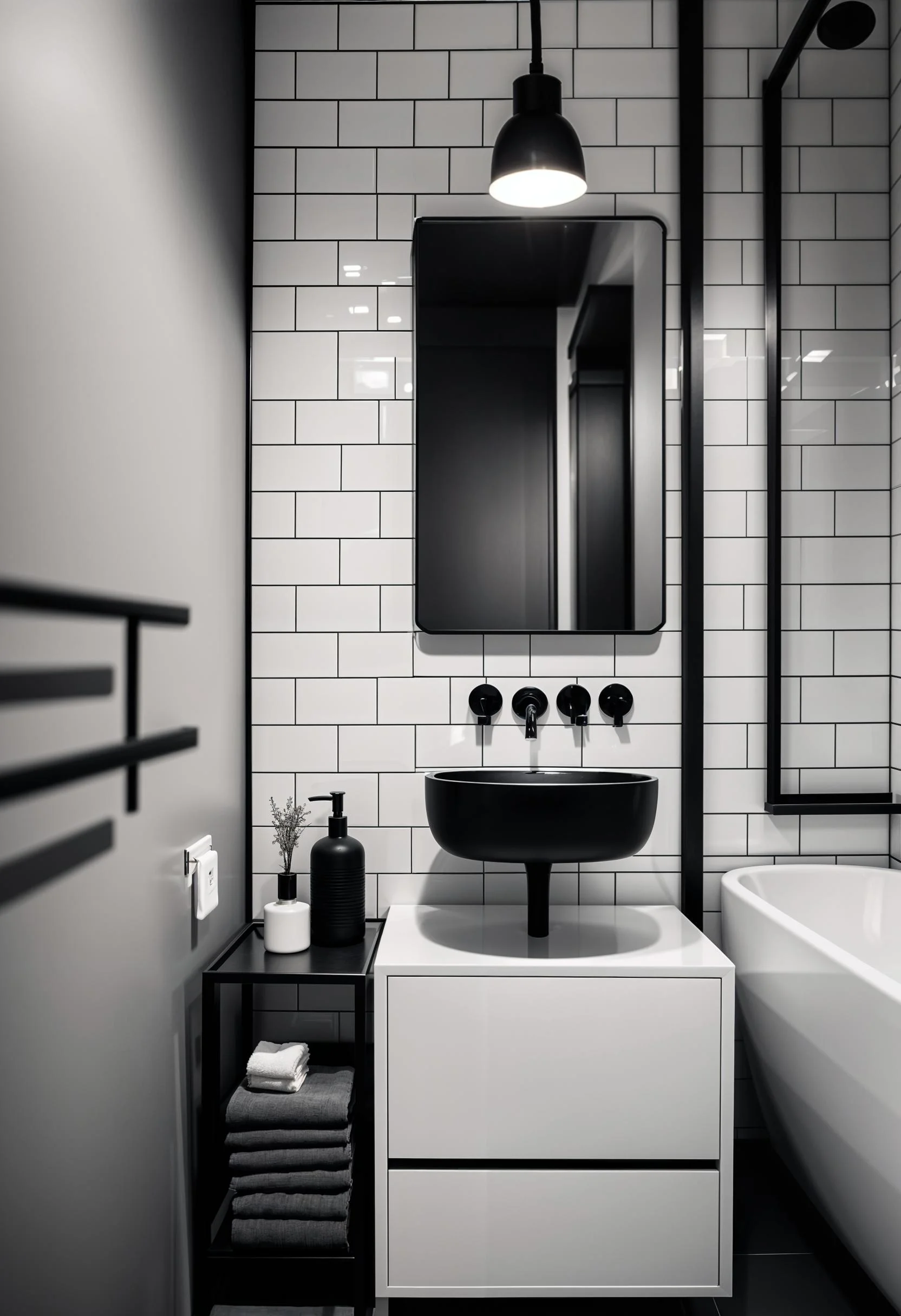 10. Modern Monochrome Powder Room-0 10. Modern Monochrome Powder Room-0