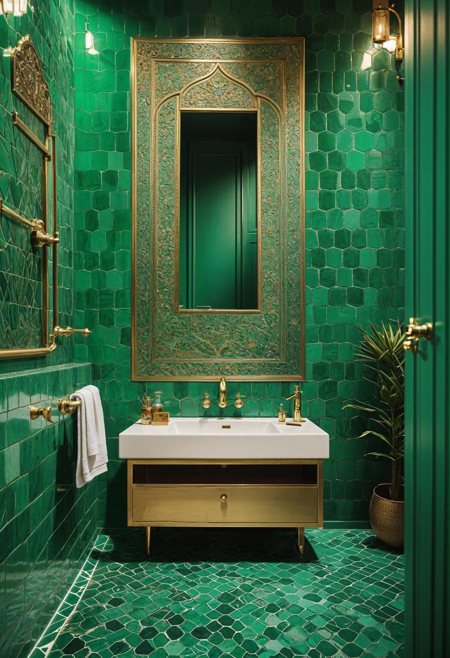 26. Moroccan Emerald Bathroom Inspiration-0