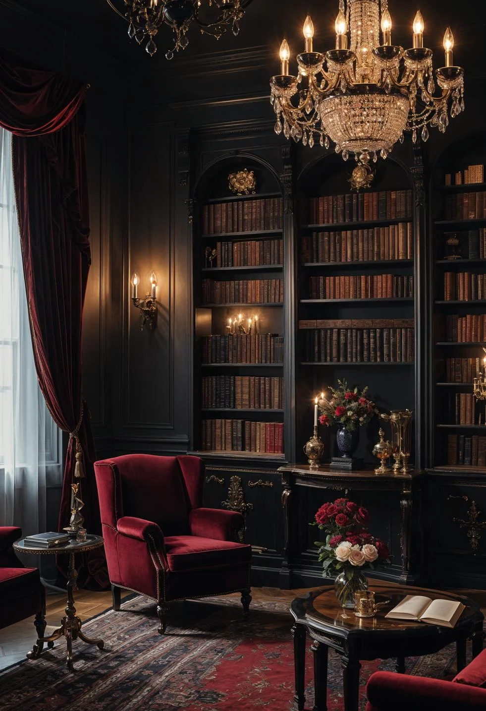 3. Opulent Dark Boho Living Room-0
