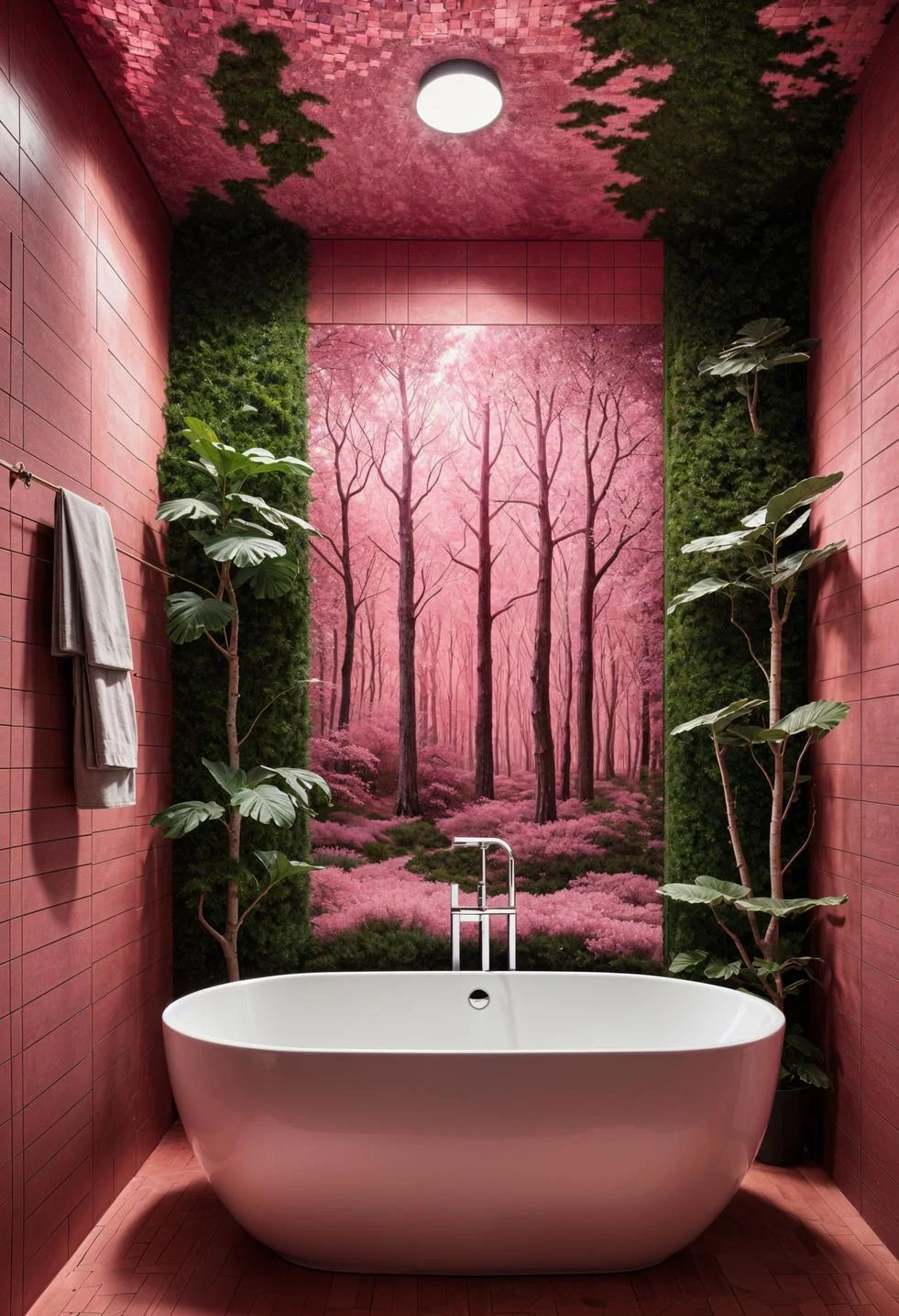 22. Pink Mosaic Enchanted Forest Decor-0