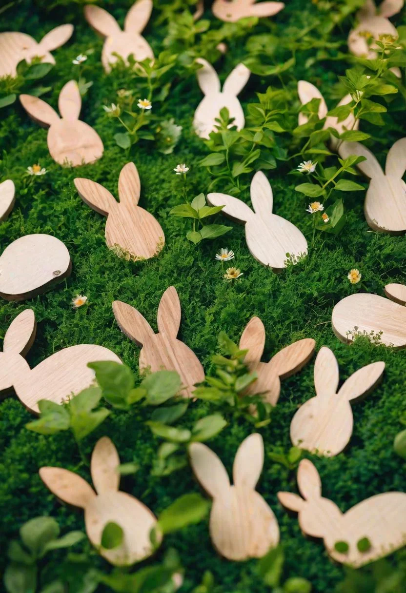 17. Rustic Bunny Garden Decor Ideas-1