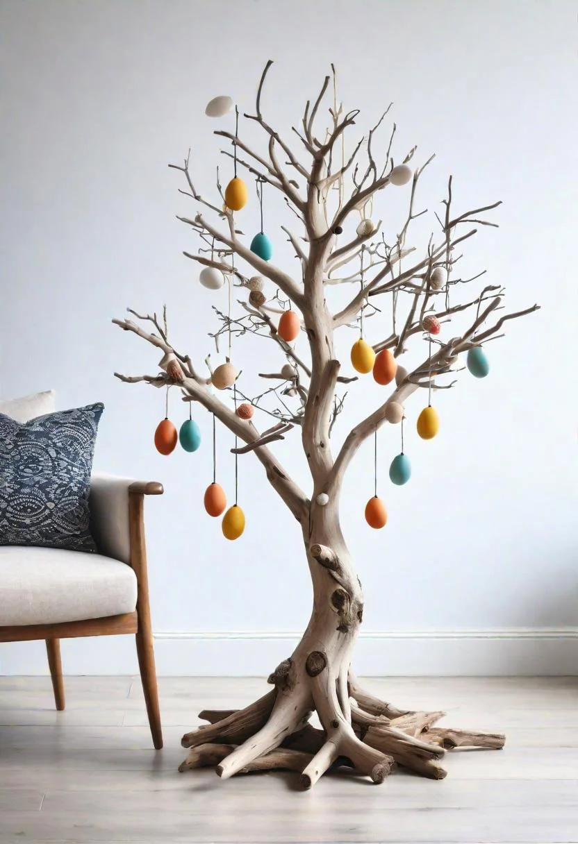 10. Rustic Easter Tree Decor Ideas-0