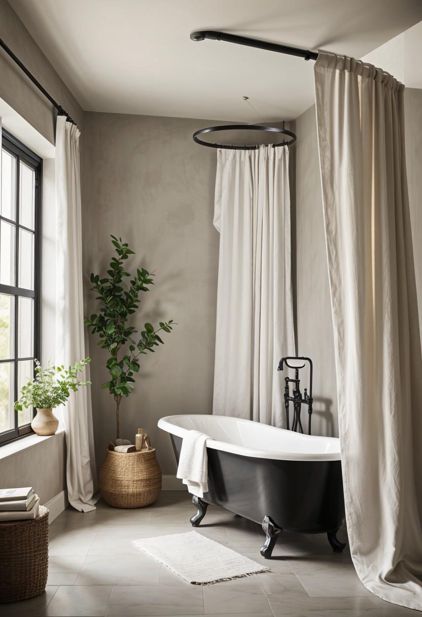 7. Rustic Linen Shower Curtains-0
