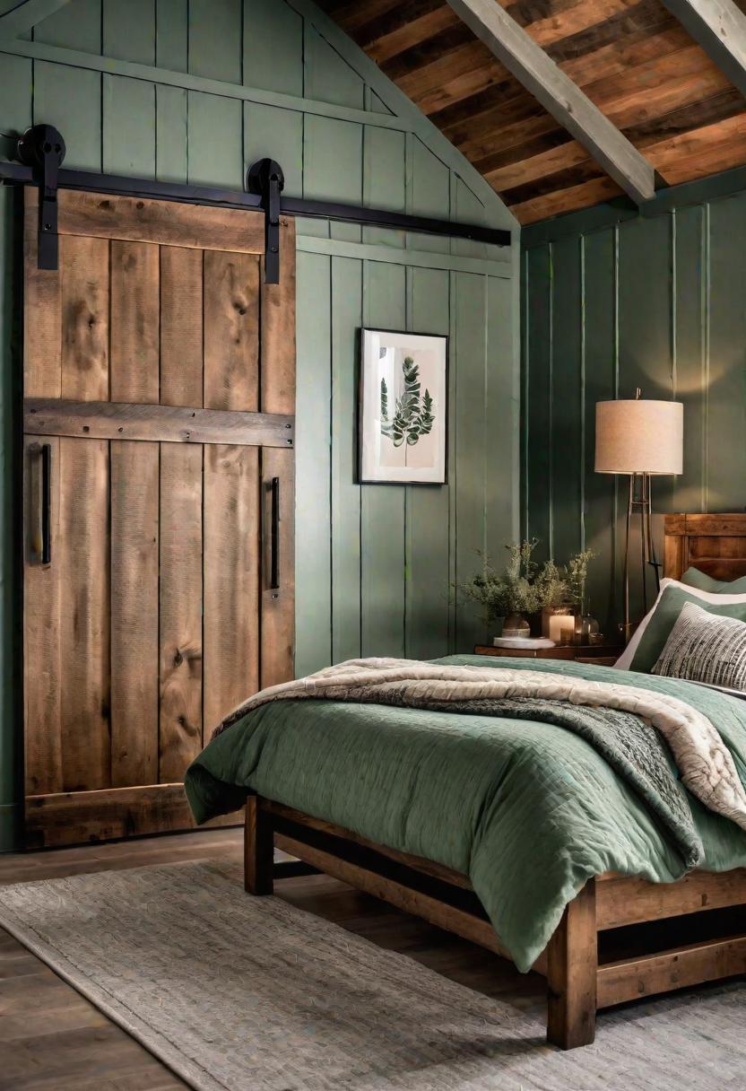 20. Sage Green Rustic Bedroom Inspo-1