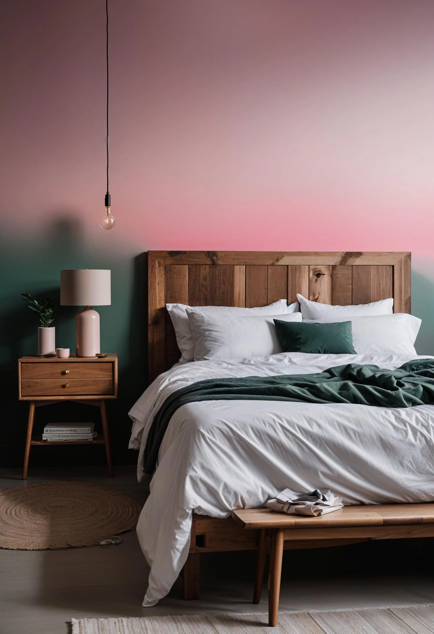 31 Chic Sage Green and Pink Bedroom Inspirations 30 21. Sage to Pink Ombre Paint-0