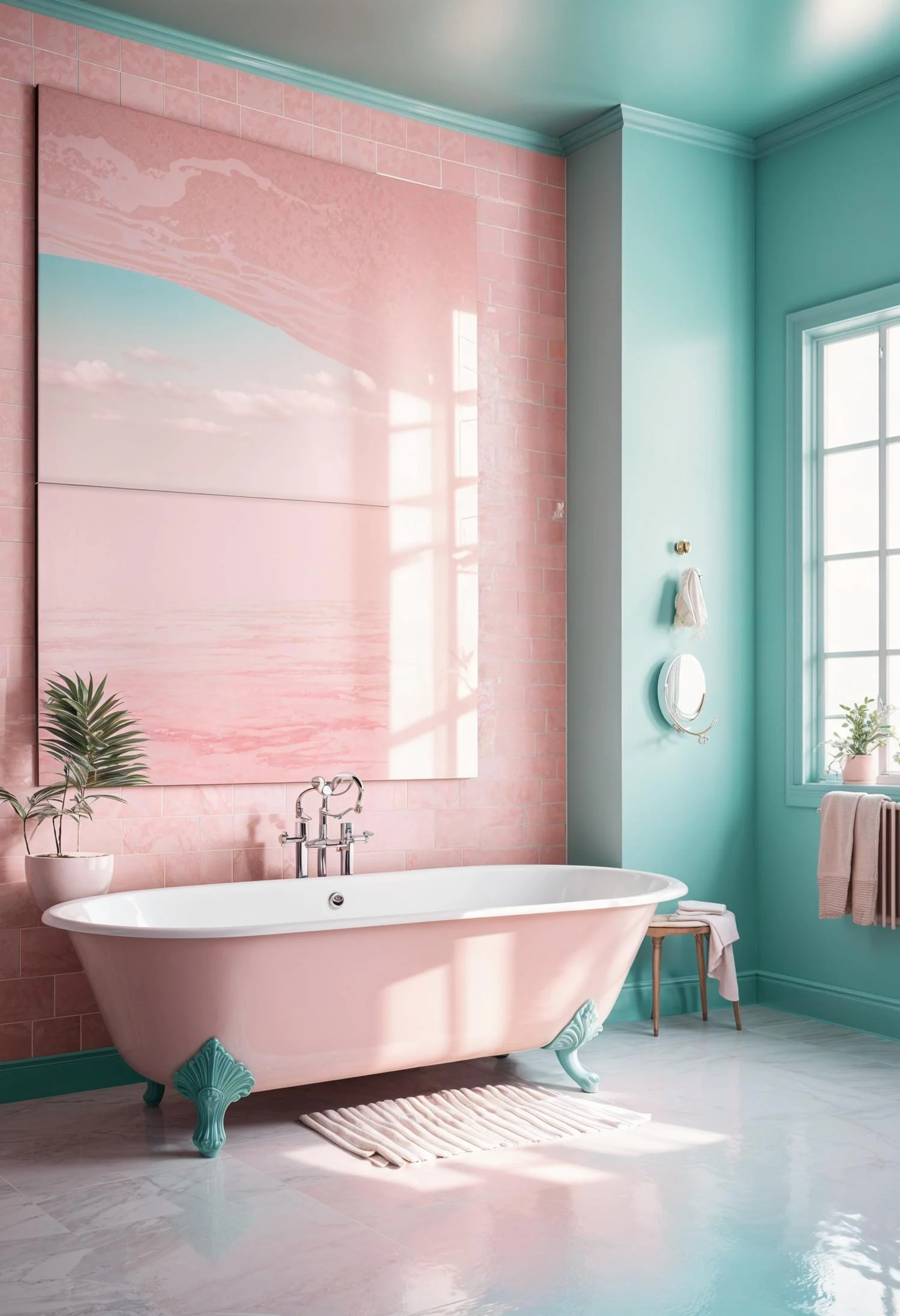 19. Seaside Pink and Turquoise Aesthetic-1