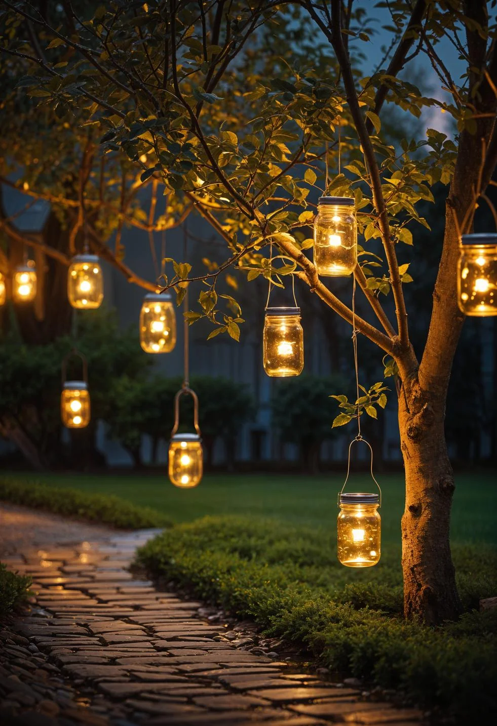 41 Stunning Garden Decor Ideas for an Aesthetic Backyard 14 12. Solar Jar Lights for Gardens-0