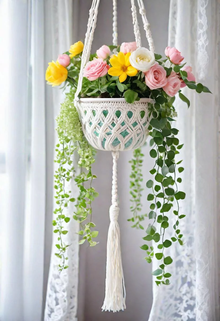14. Spring Macrame Plant Hangers-1