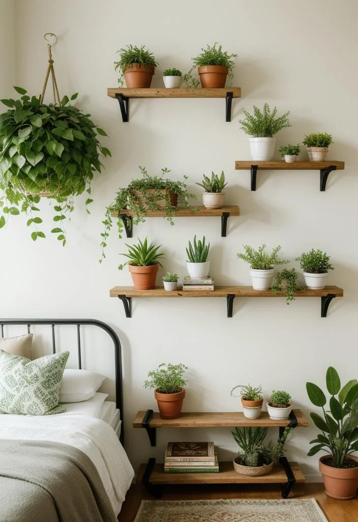 9. Succulent Floating Shelf Decor-0