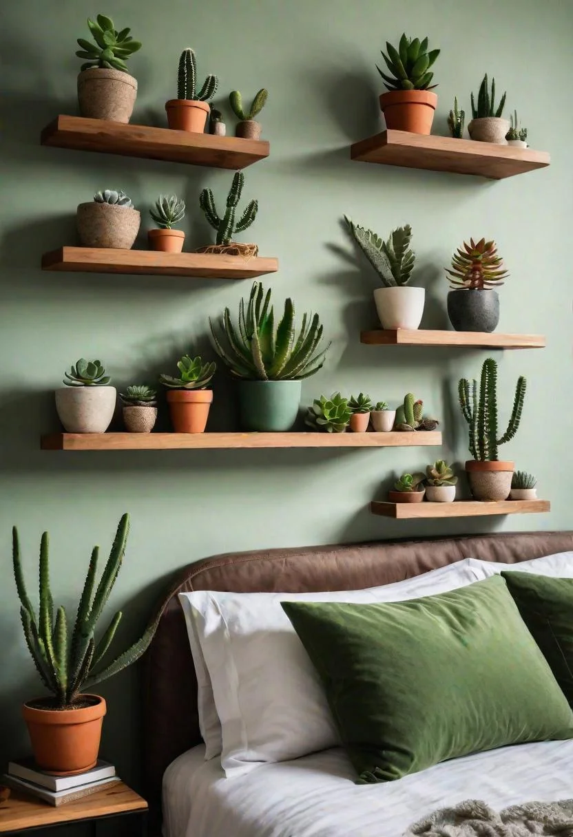 9. Succulent Floating Shelf Decor-1