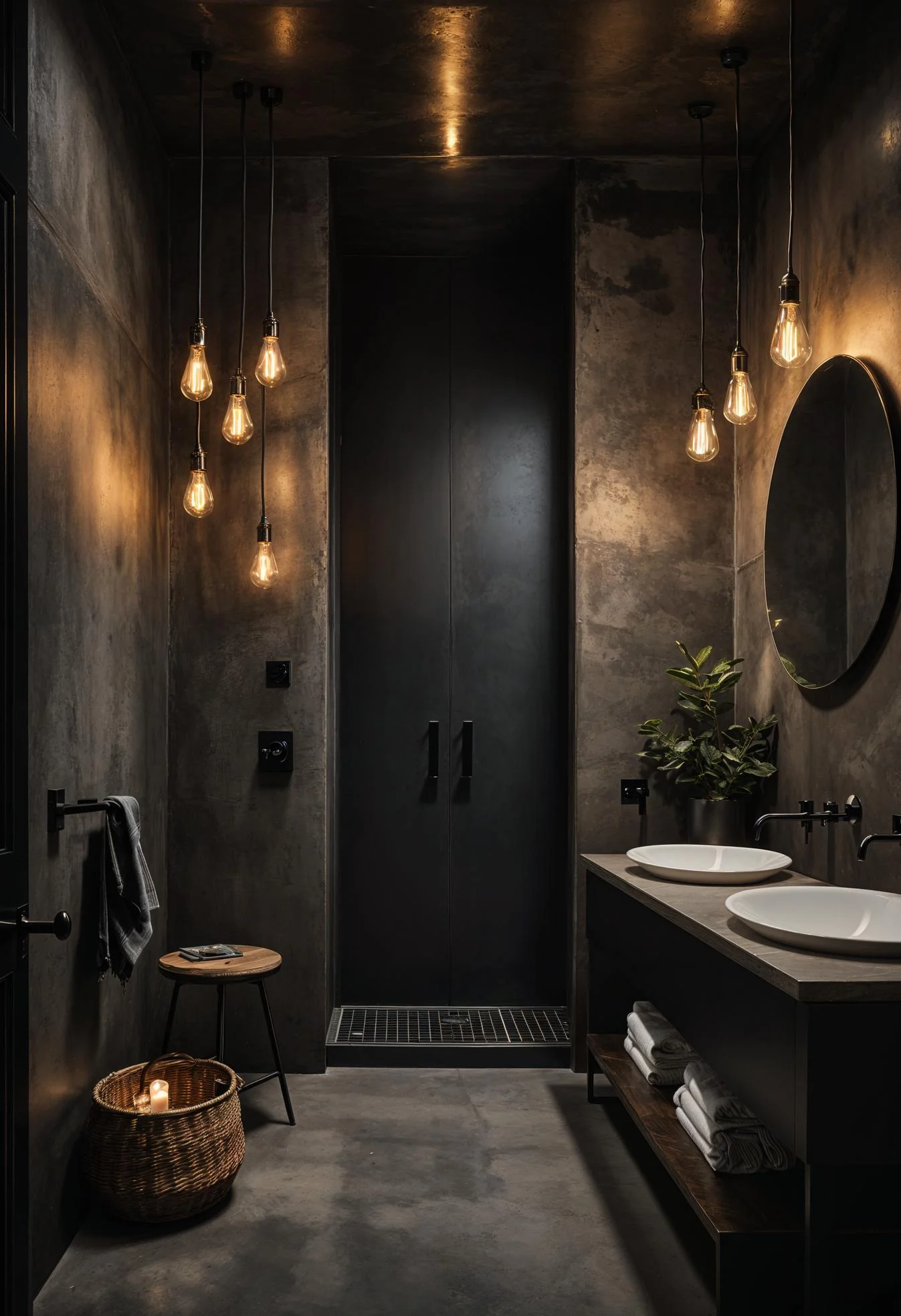 2. Twilight Industrial Bathroom Retreat-1 2. Twilight Industrial Bathroom Retreat-1