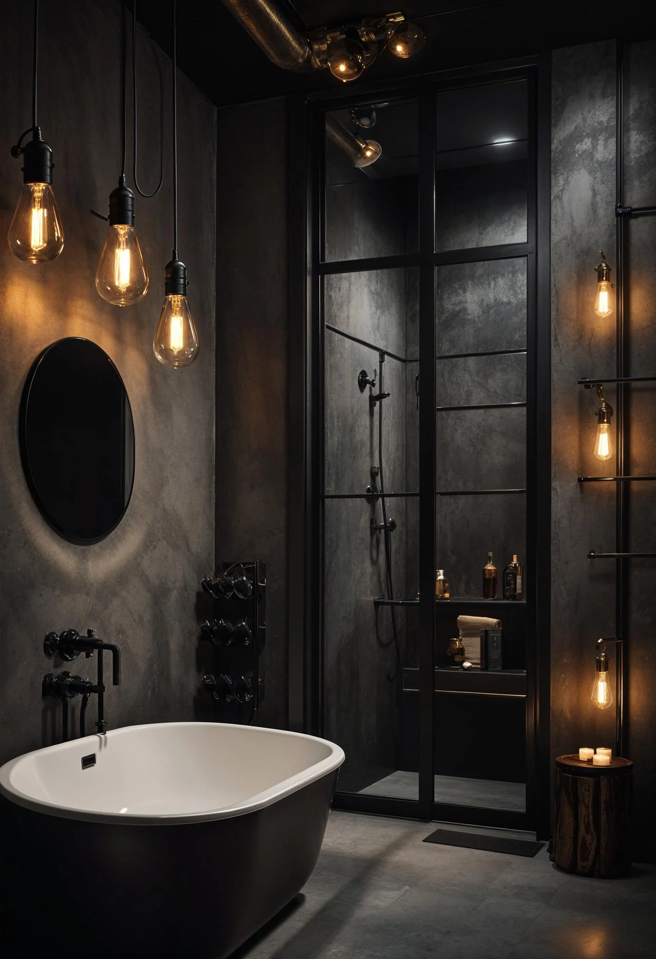 2. Twilight Industrial Bathroom Retreat-2 2. Twilight Industrial Bathroom Retreat-2