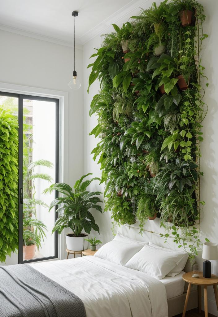29. Vertical Plant Wall Bedroom Decor-0