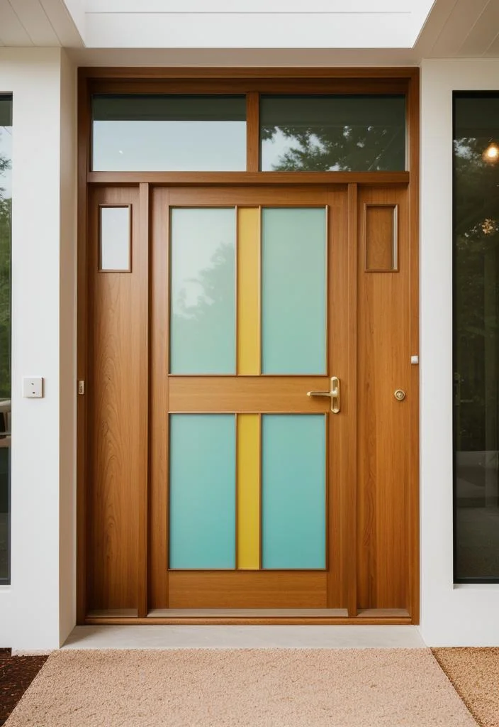 14. Vibrant Mid-Century Entry Door-1