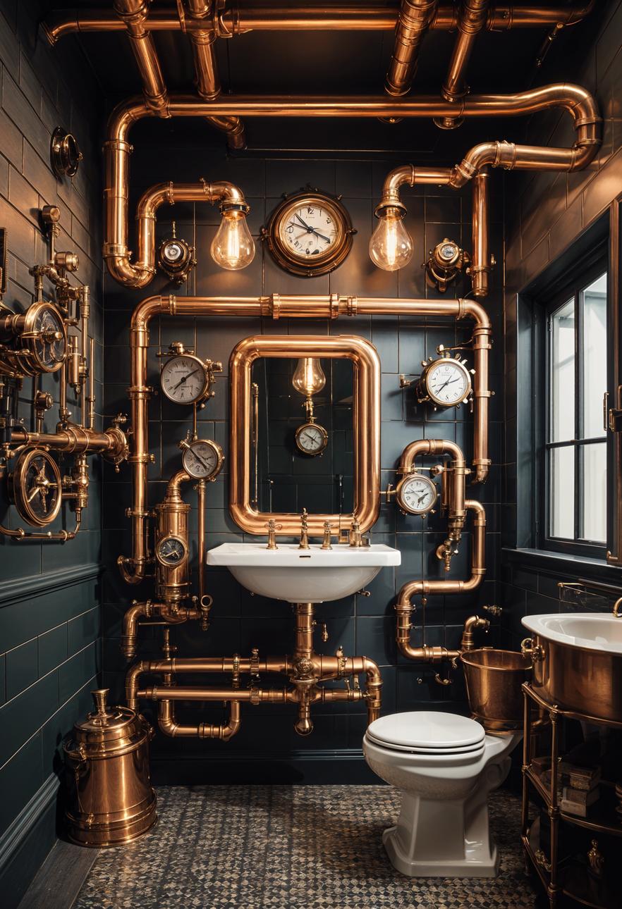 25. Victorian Steampunk Bathroom Inspiration-1
