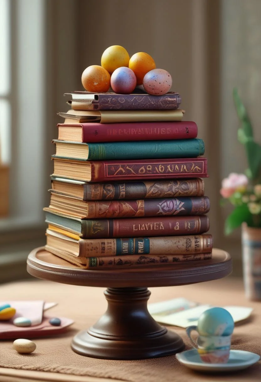 16. Vintage Book Egg Stand-0